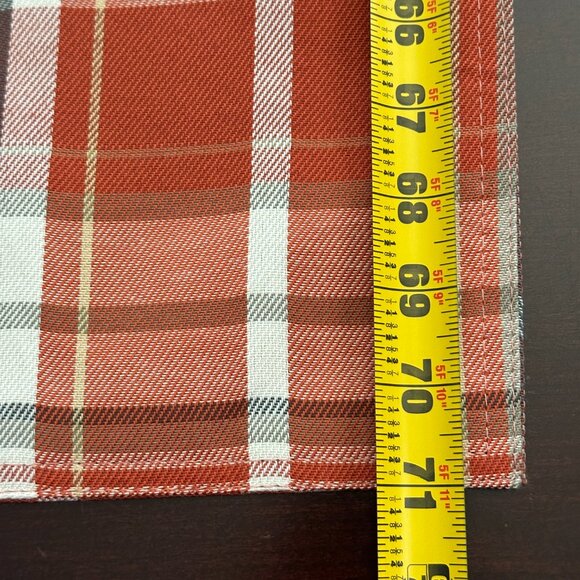 Fall Orange And White Plaid Table Runner - 13" x 71" - Picture 4 of 4